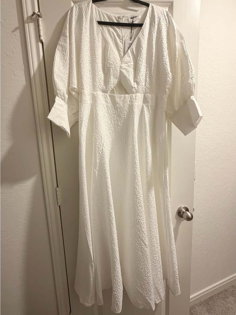 Showpo White Textured Maxi Dress